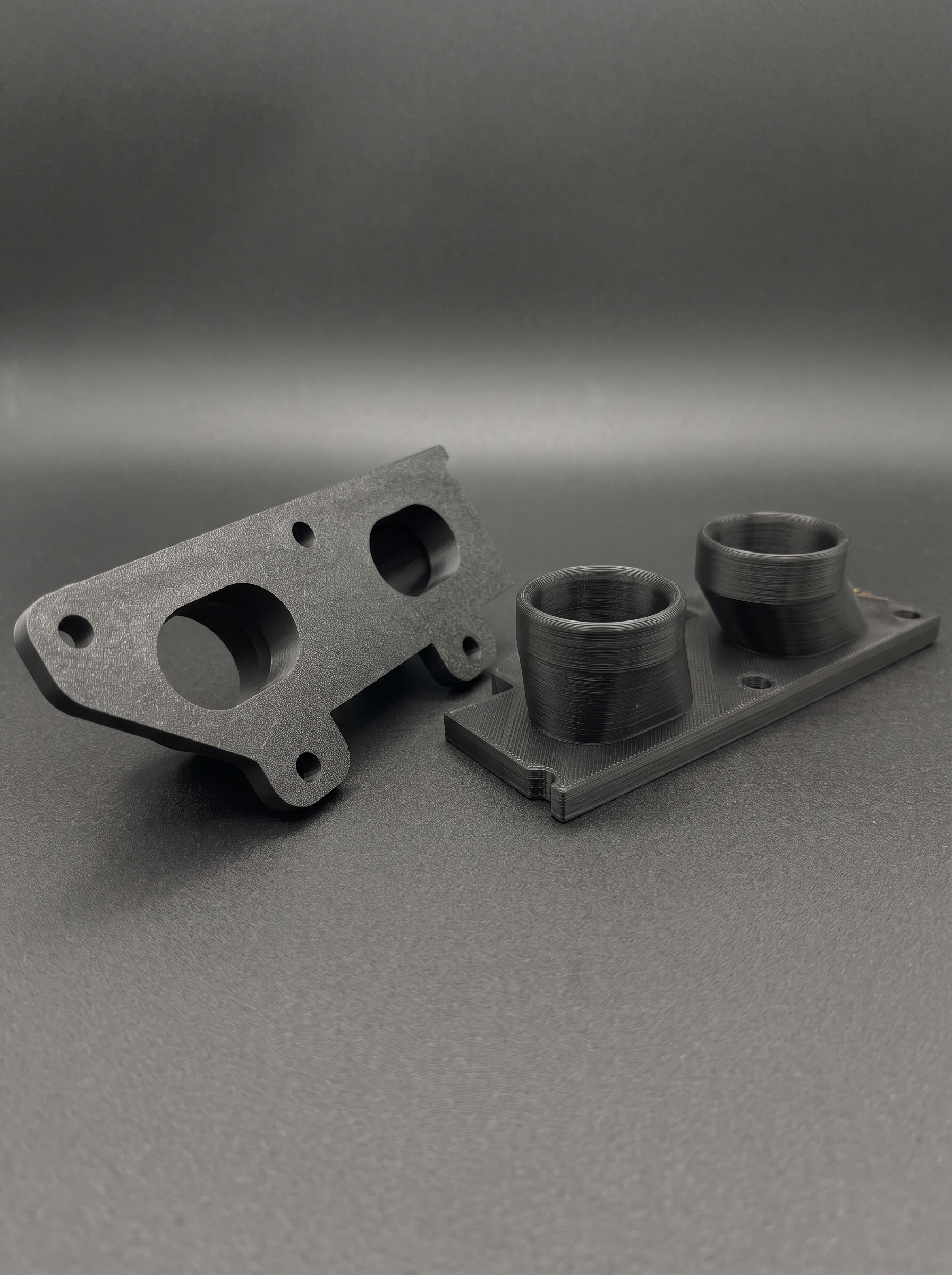Miata GSX-R ITB intake manifold plate with printed runners